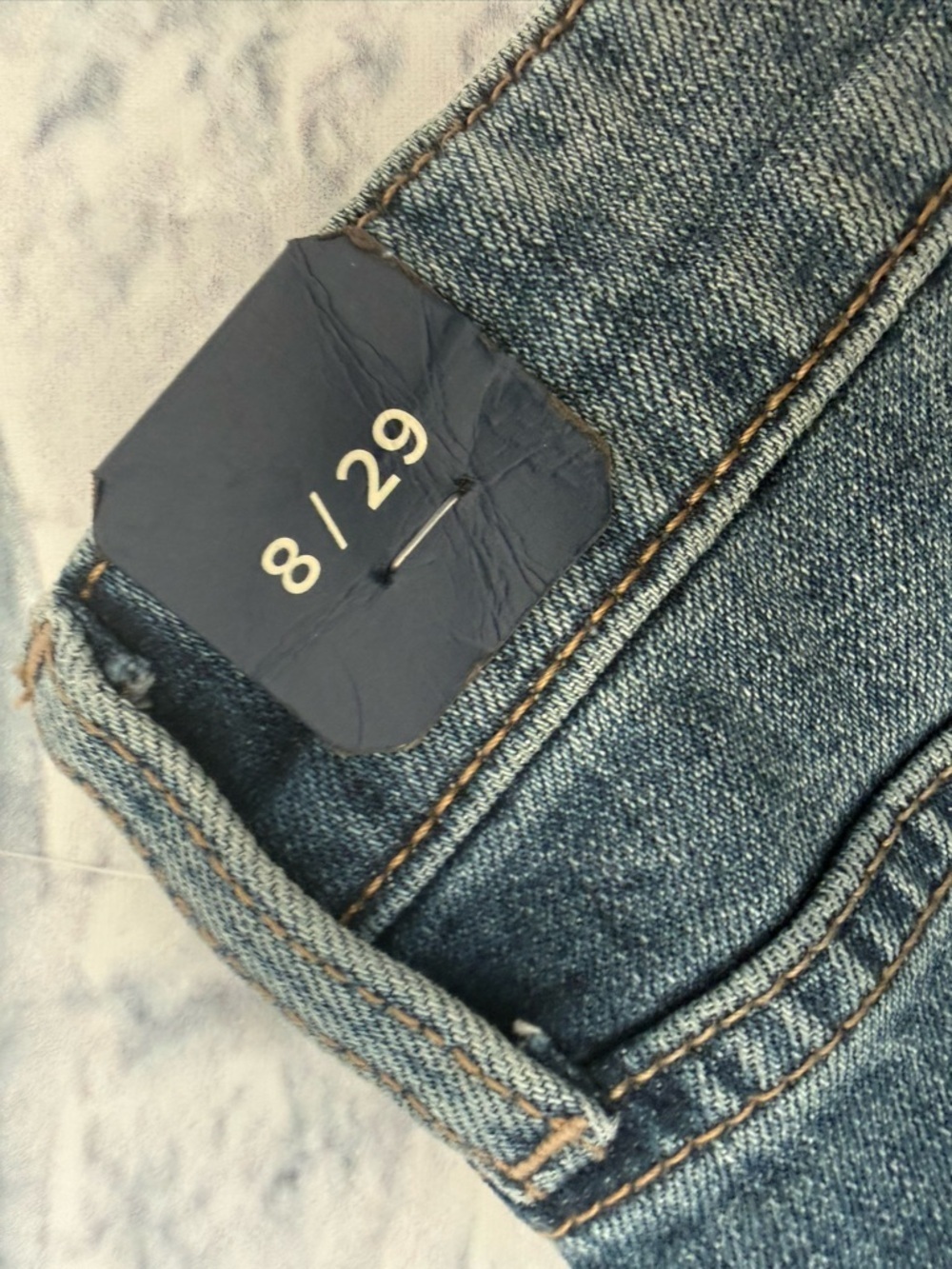 Lucky Brand Womens High Rise Bridgette Cropped Jeans Blue Cuff 8/29 NEW 1928 - Picture 3 of 4